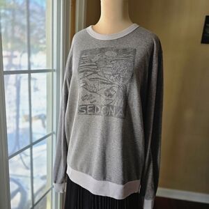 Alternative Earth Sedona Graphic Grey Sweatshirt Size L